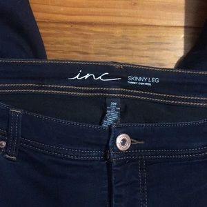 INC dark blue skinny jeans